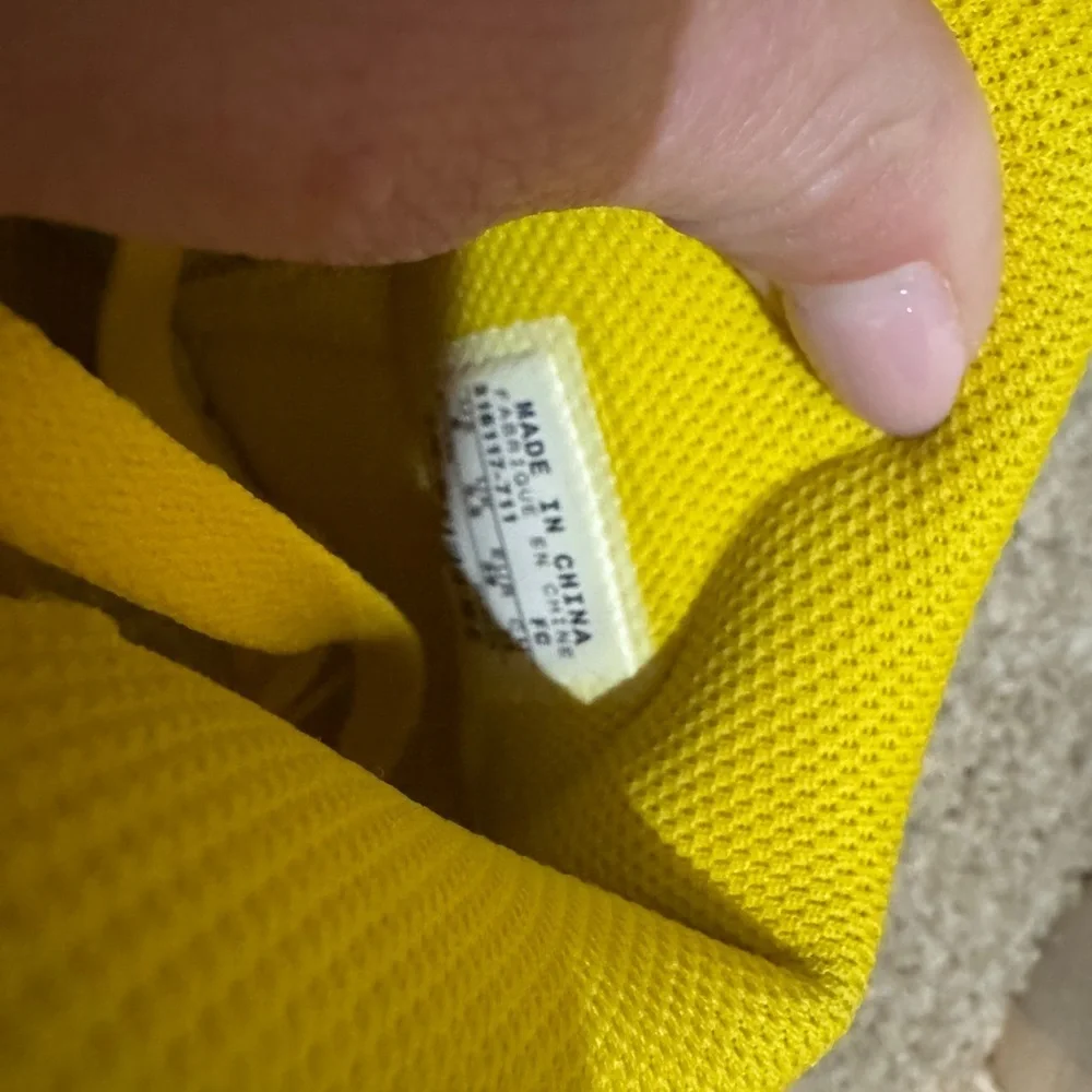Nike Women’s Yellow and White Sneakers Spray Paint| Court Force|